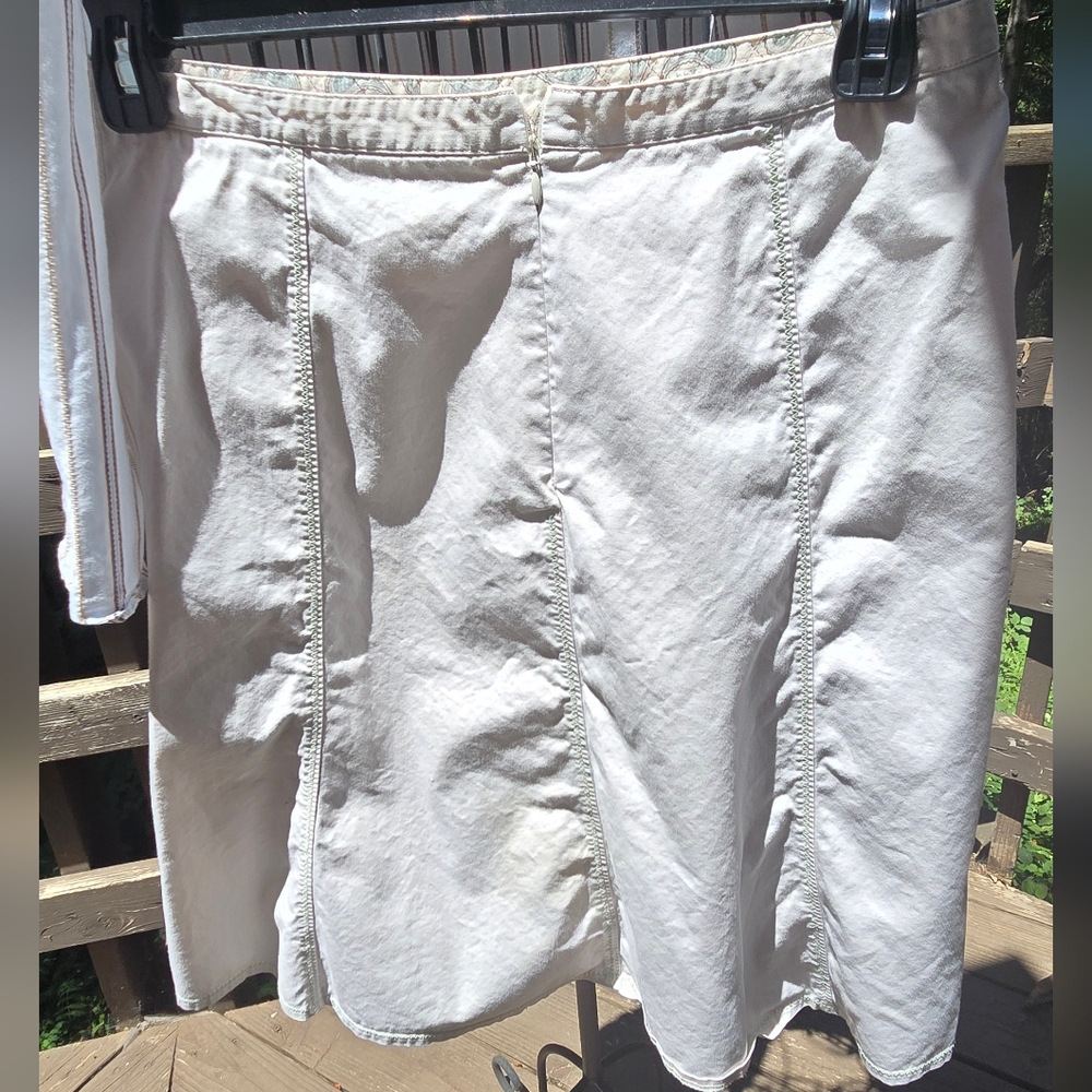 Horny Toad Tan/cream/khaki Midi Skirt Sz8 - Picture 4 of 7